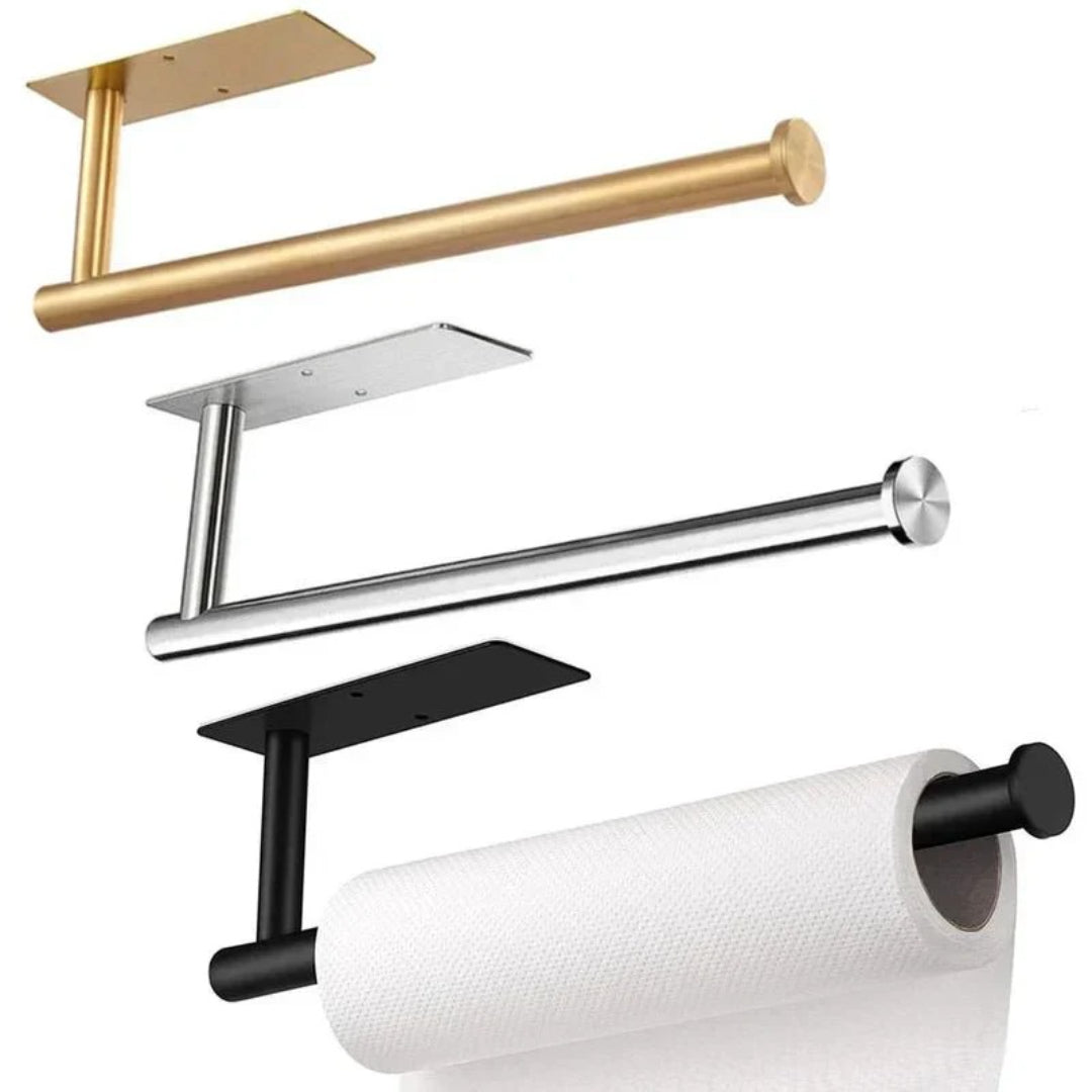 Minimalistische metalen keukenrolhouder