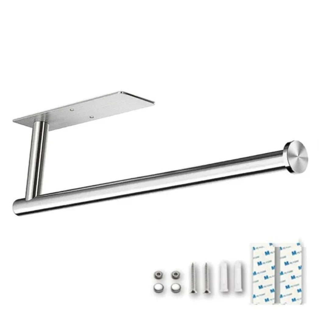 Minimalistische metalen keukenrolhouder