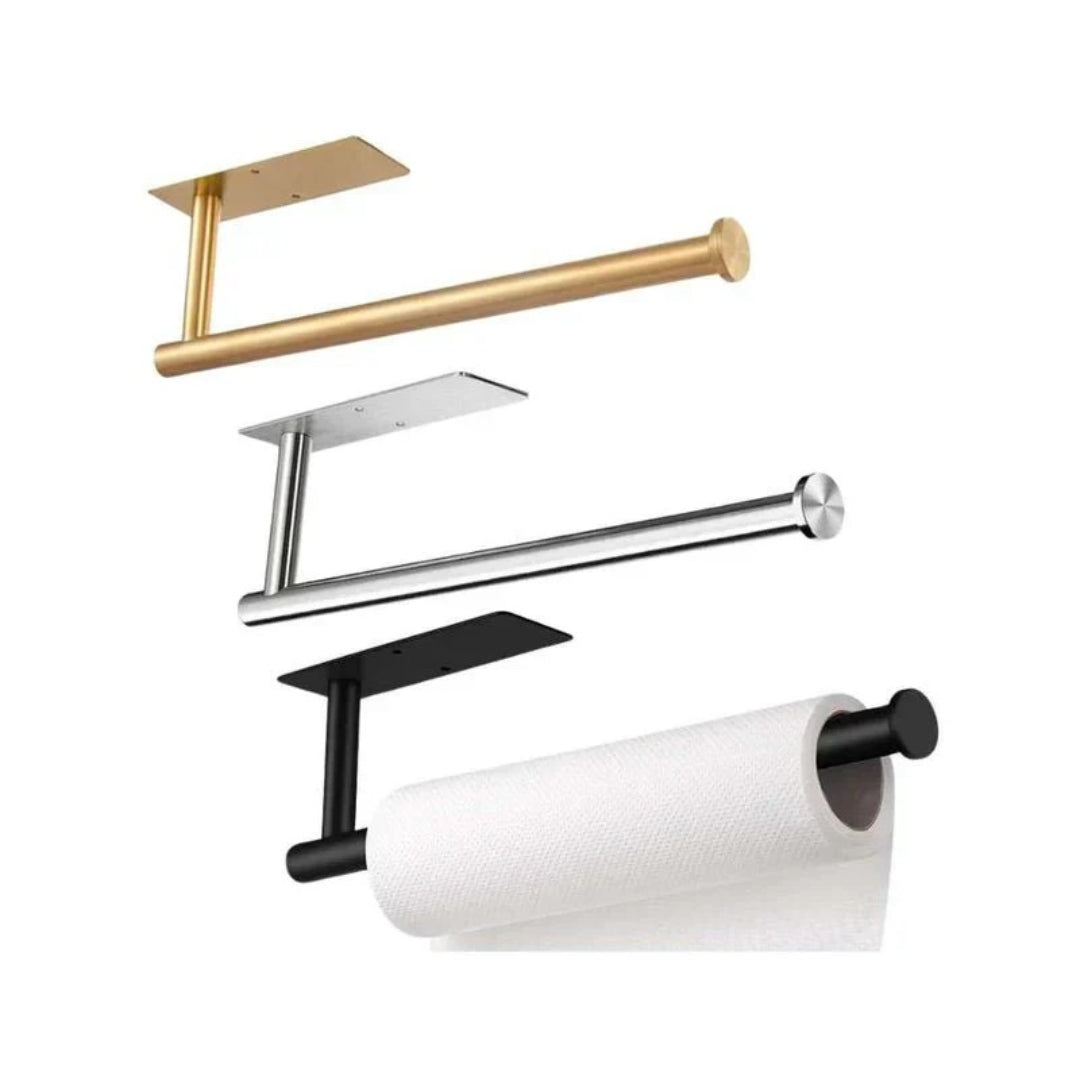 Minimalistische metalen keukenrolhouder