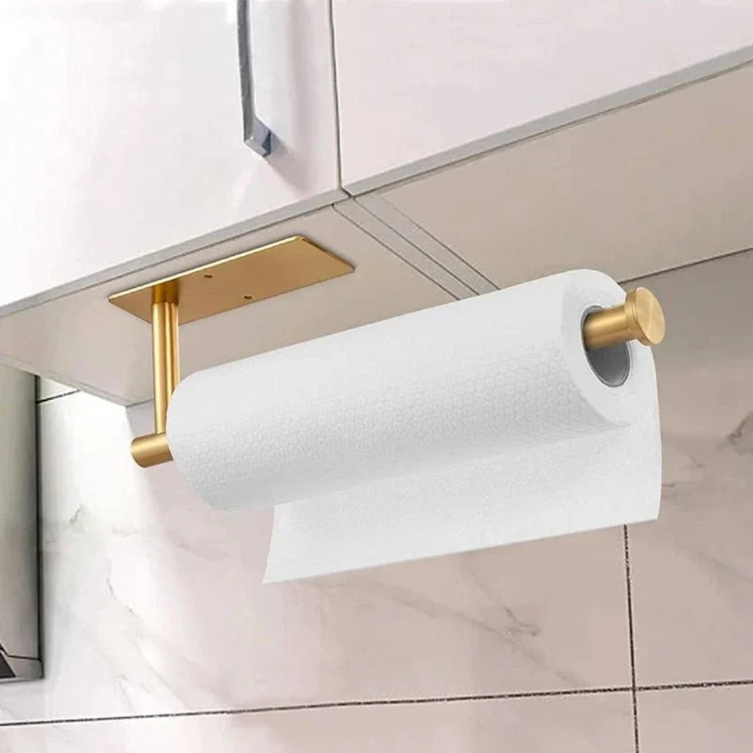 Minimalistische metalen keukenrolhouder