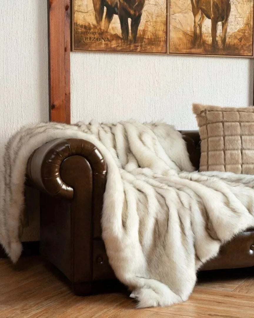 Klassieke faux fur plaid