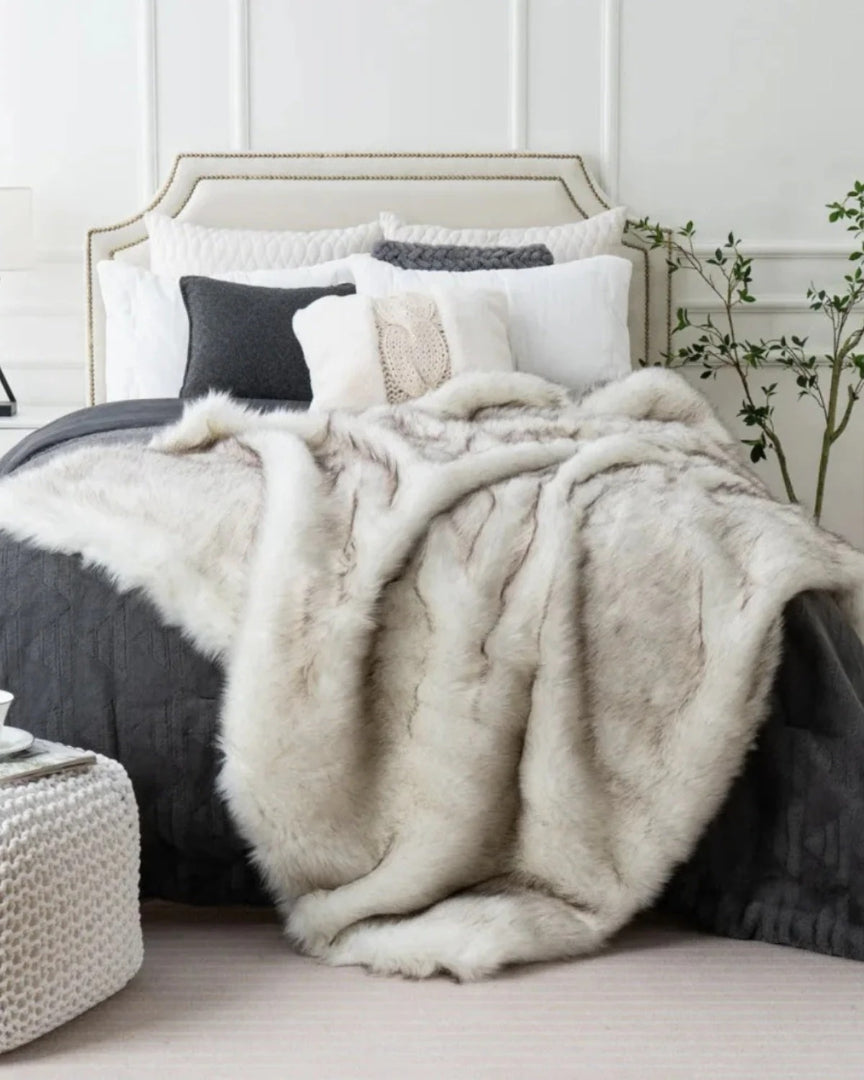 Klassieke faux fur plaid