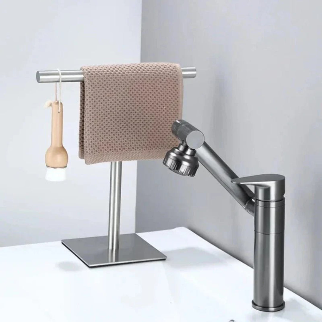 Minimalistisch vrijstaand handdoekrek