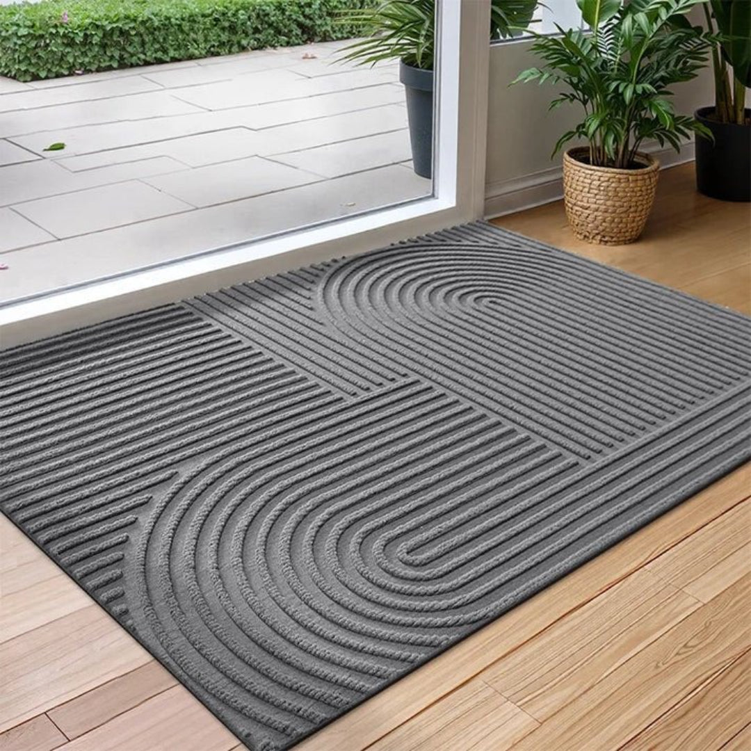 Geometrische getextureerde vezel deurmat