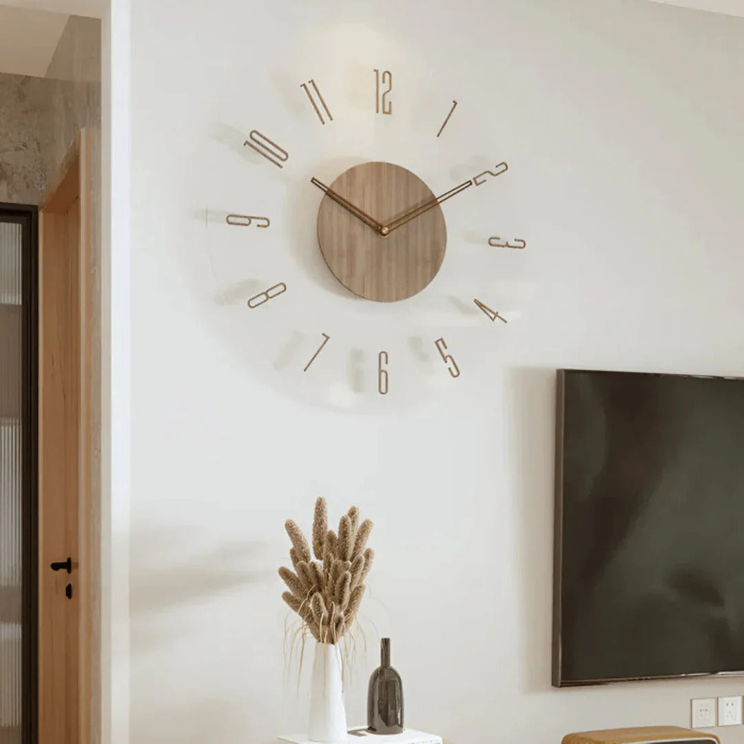 Moderne acryl houten wandklok