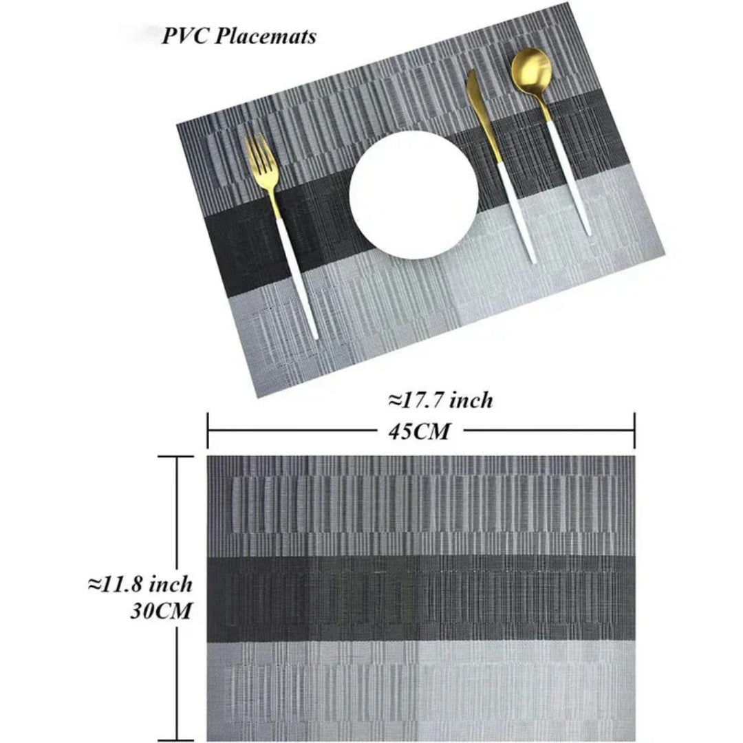 Geweven getextureerde tafelplacemat set